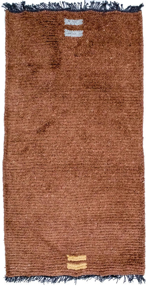 Nepal Teppich 140 x 70 cm - braun