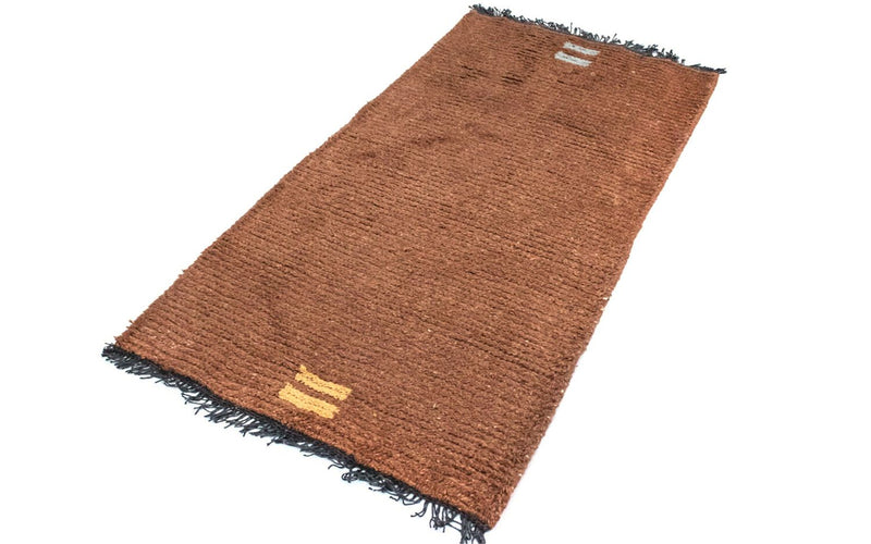 Nepal Teppich 140 x 70 cm - braun