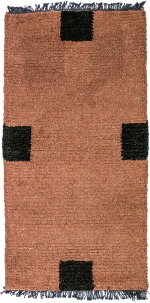 Nepal Teppich 140 x 70 cm - braun