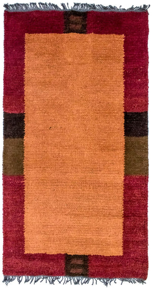Nepal Teppich 140 x 70 cm - orange