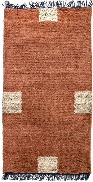 Nepal Teppich 140 x 70 cm - braun