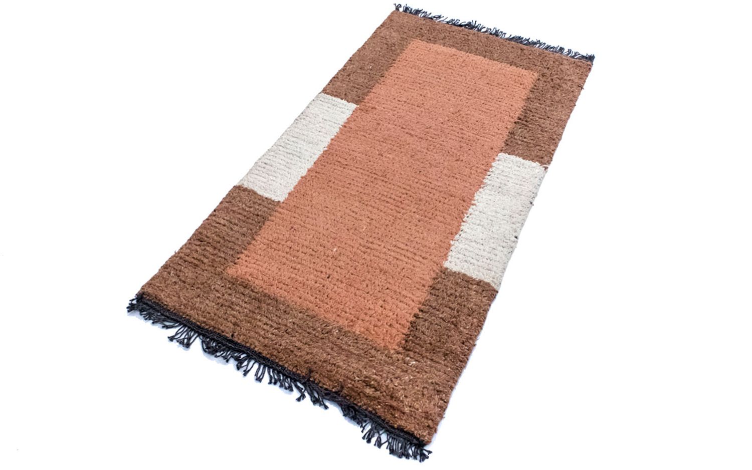 Nepal Teppich 140 x 70 cm - braun