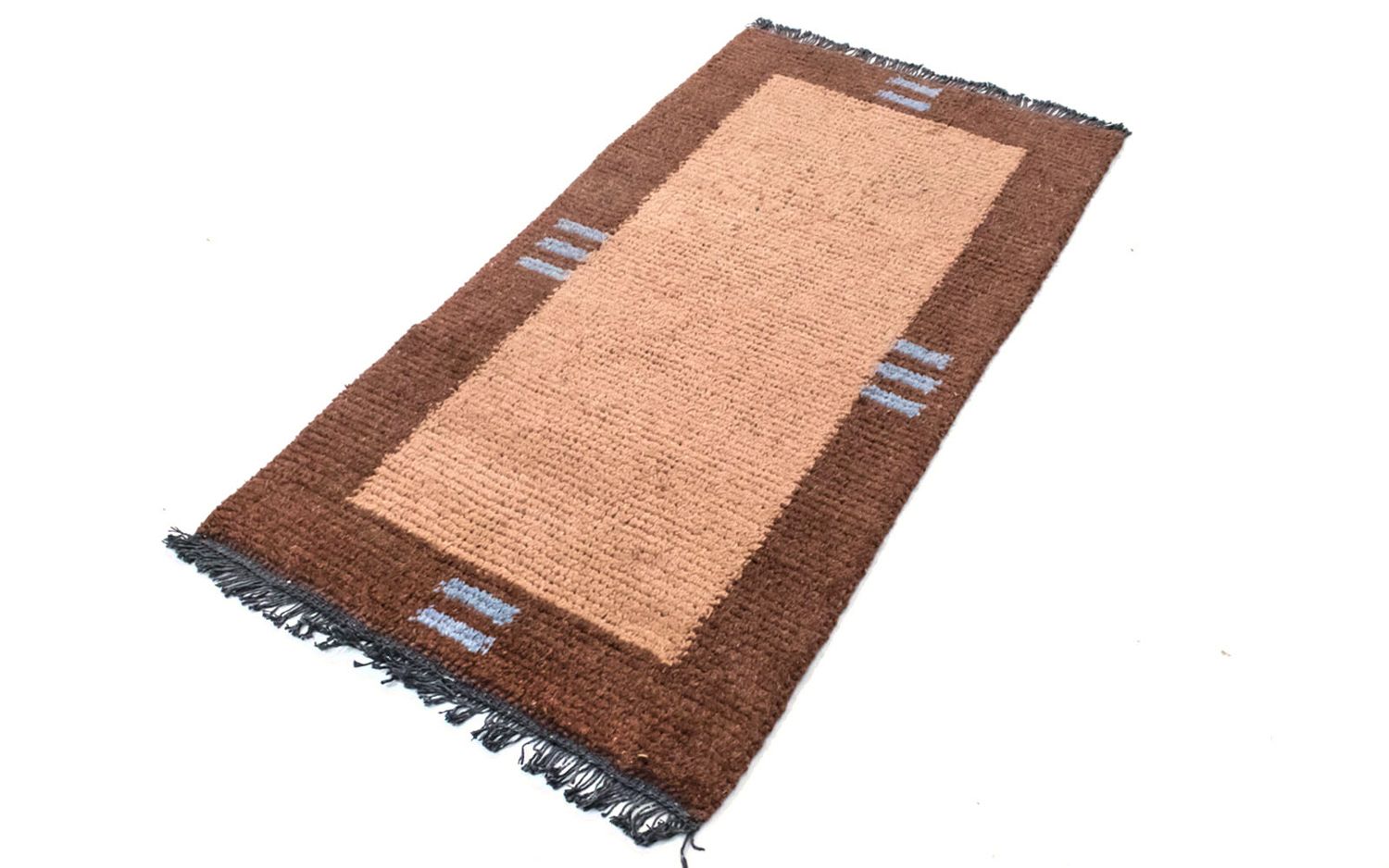 Nepal Teppich 140 x 70 cm - braun