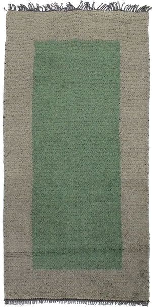 Nepal Teppich 140 x 70 cm - grün