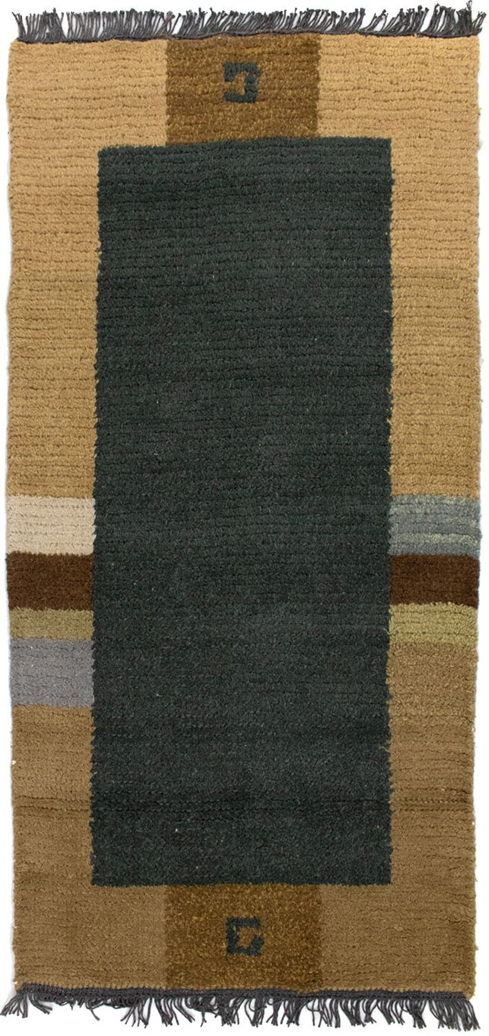 Nepal Teppich 140 x 70 cm - blau