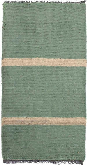 Nepal Teppich 140 x 70 cm - grün