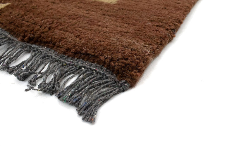Nepal Teppich 140 x 70 cm - braun