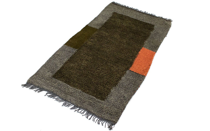 Nepal Teppich 140 x 70 cm - grün