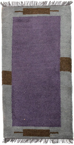 Nepal Teppich 140 x 70 cm - lila