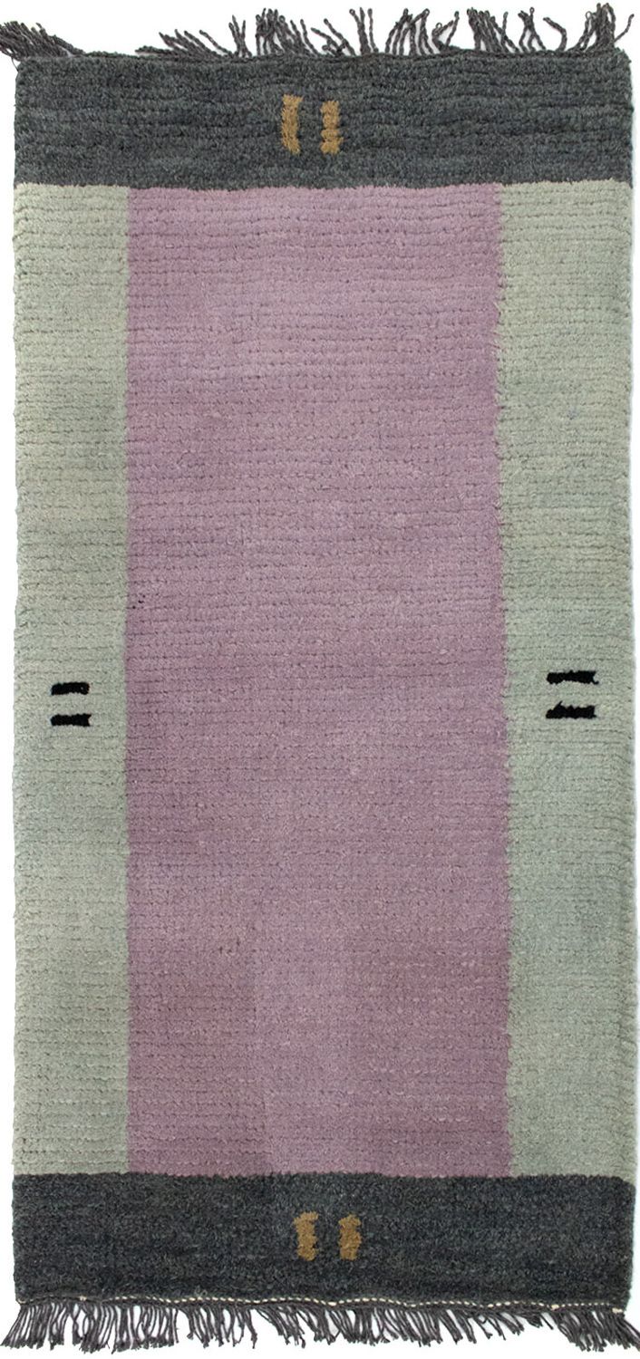 Nepal Teppich 140 x 70 cm - rosa
