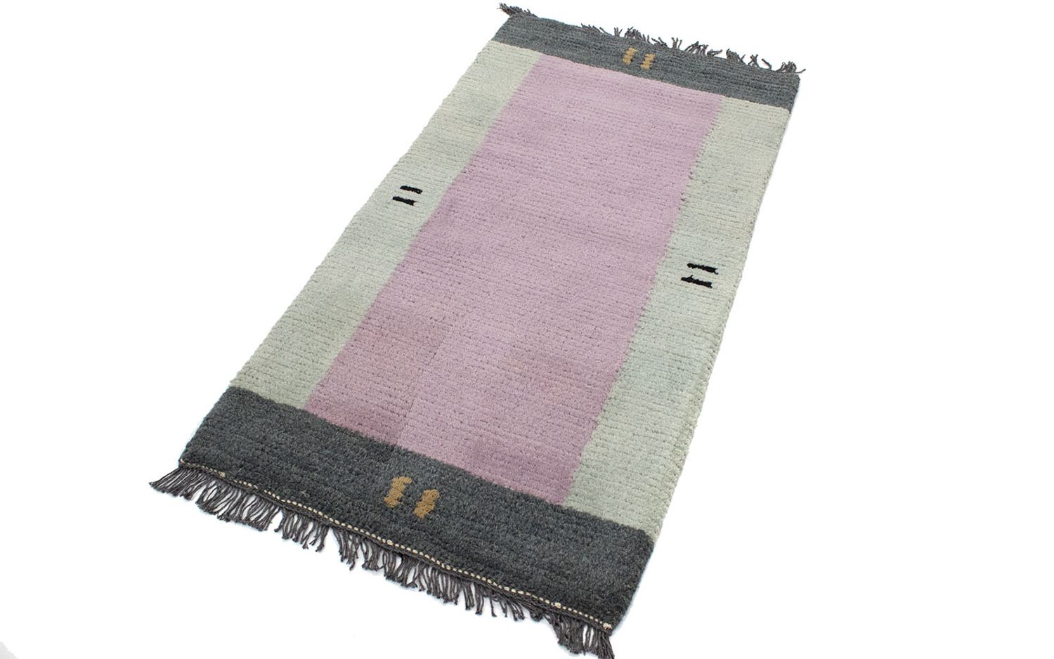 Nepal Teppich 140 x 70 cm - rosa