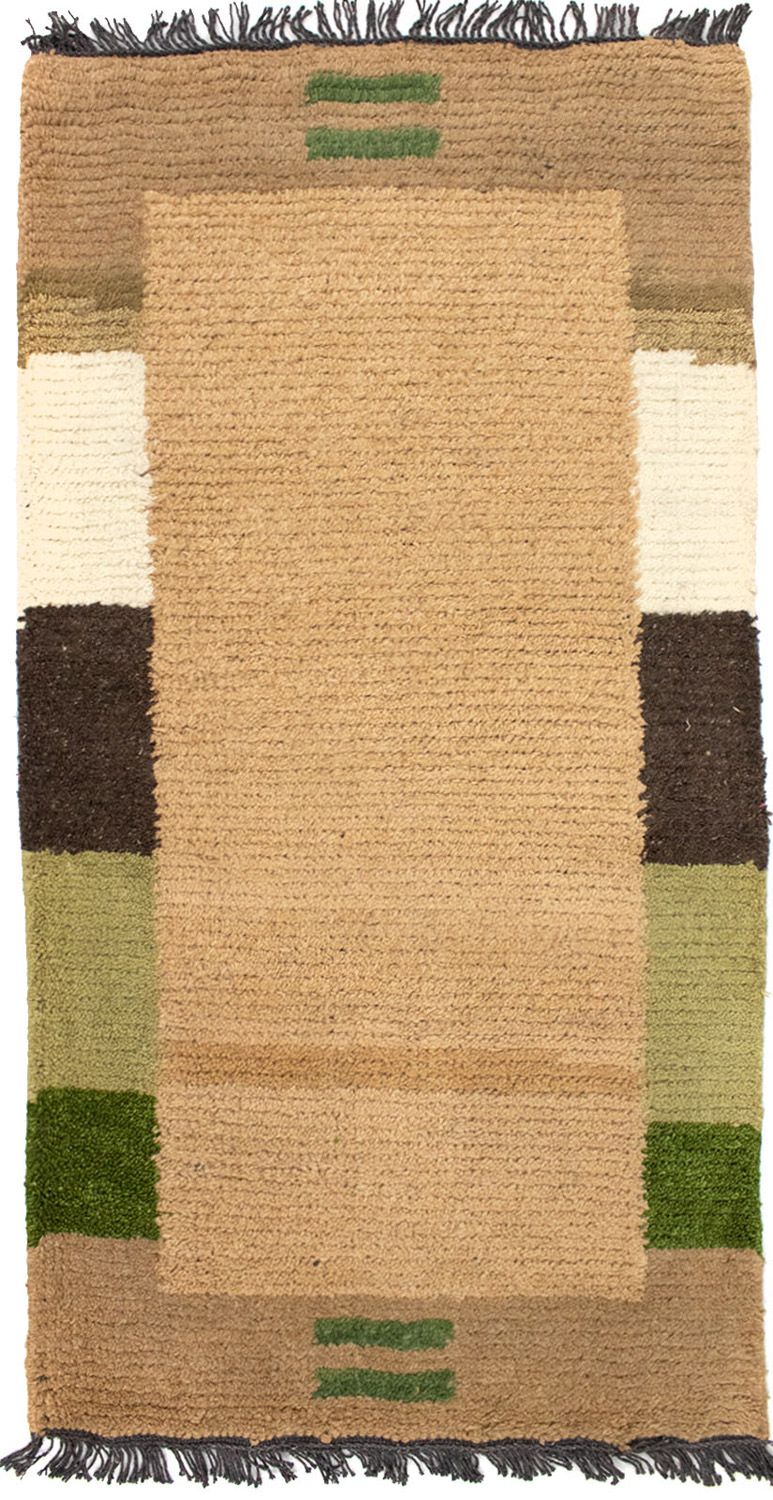 Nepal Teppich 140 x 70 cm - braun