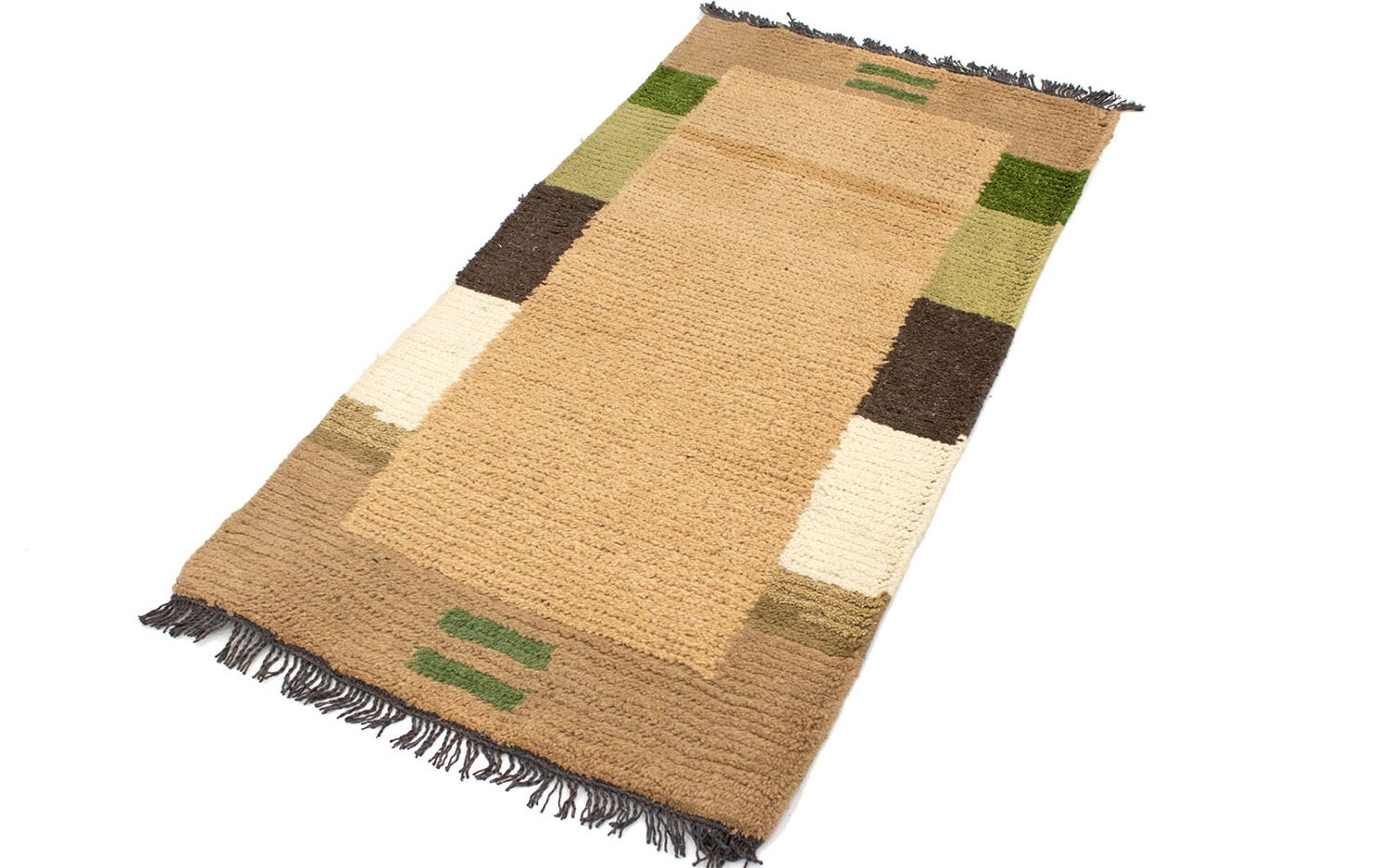 Nepal Teppich 140 x 70 cm - braun