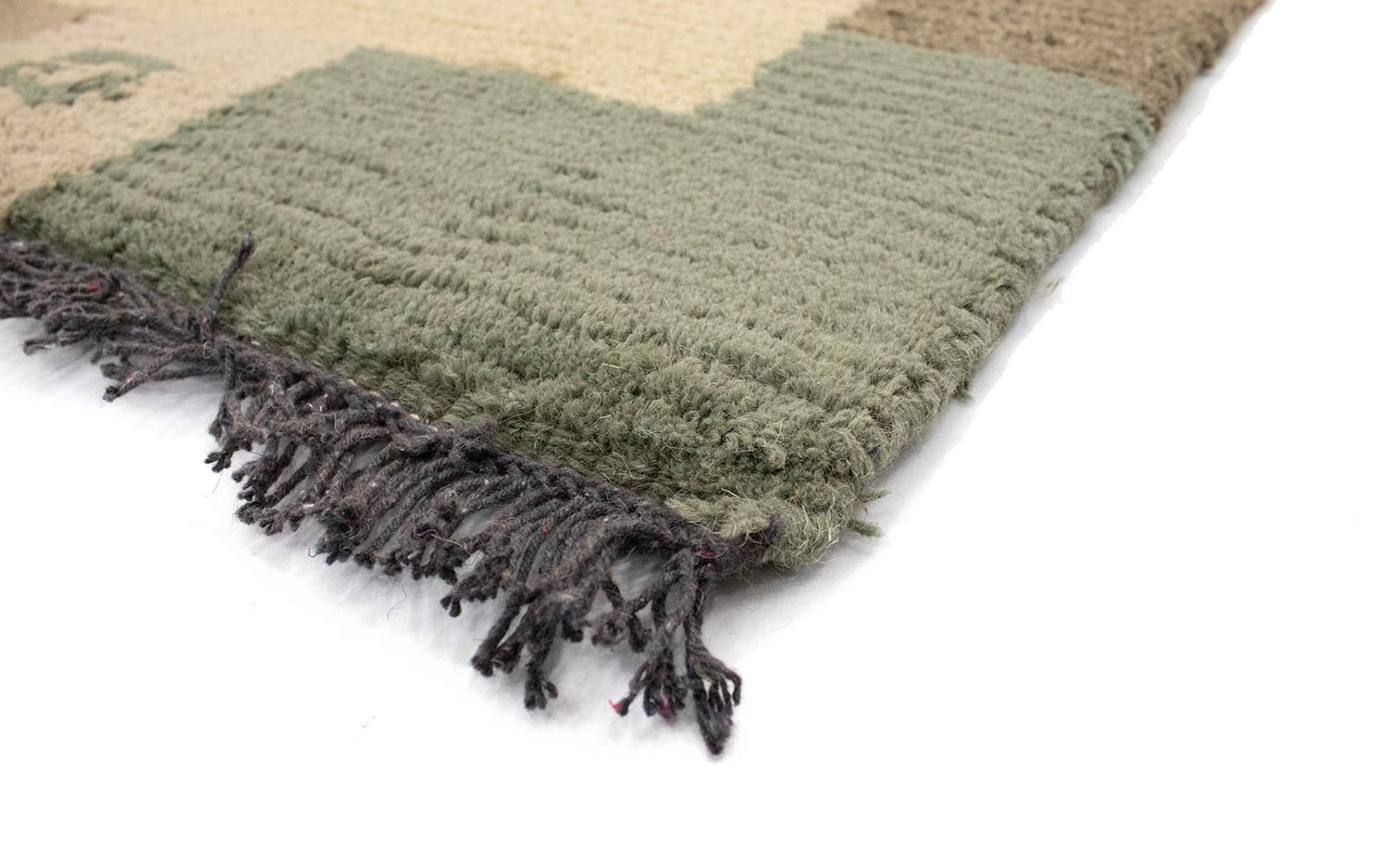 Nepal Teppich 140 x 70 cm - hellbraun