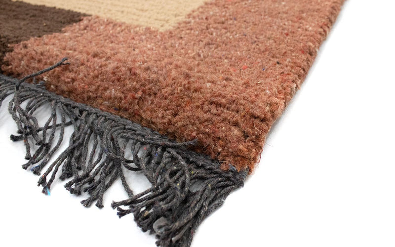 Nepal Teppich 140 x 70 cm - hellbraun