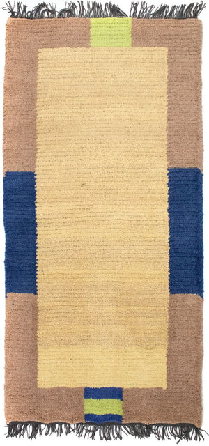 Nepal Teppich 140 x 70 cm - beige