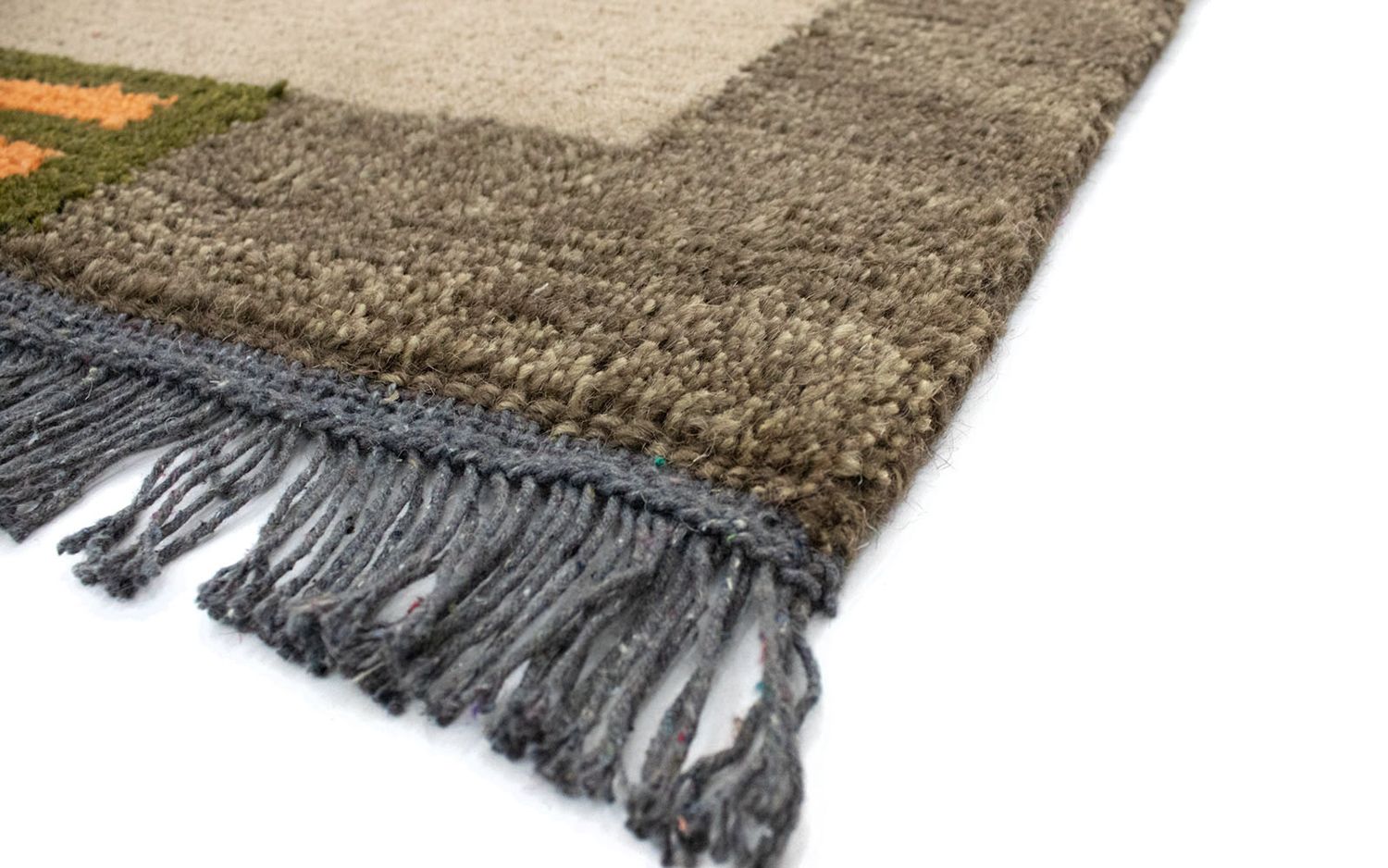 Nepal Teppich 140 x 70 cm - hellbraun