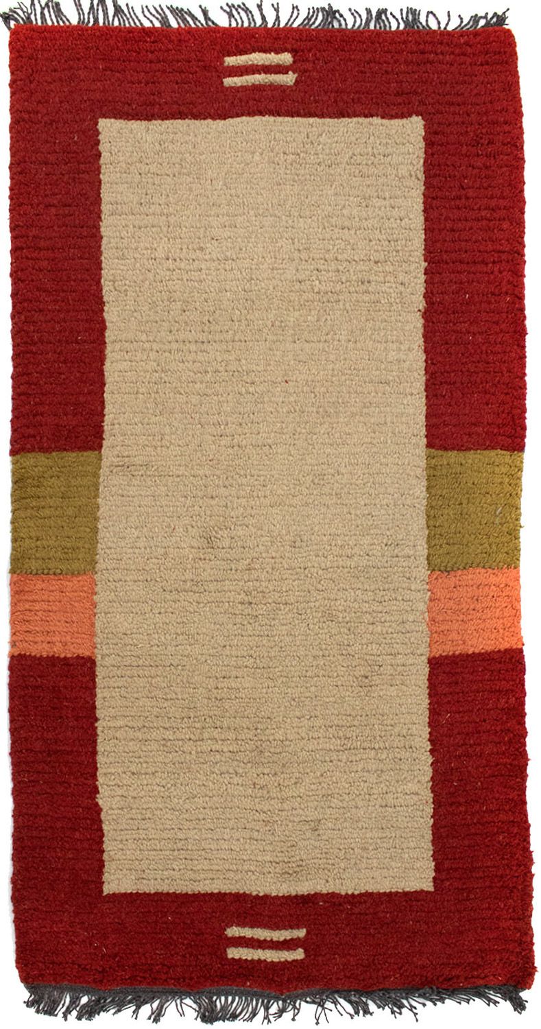 Nepal Teppich 140 x 70 cm - beige