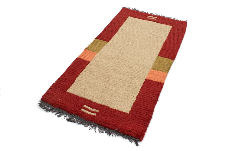 Nepal Teppich 140 x 70 cm - beige
