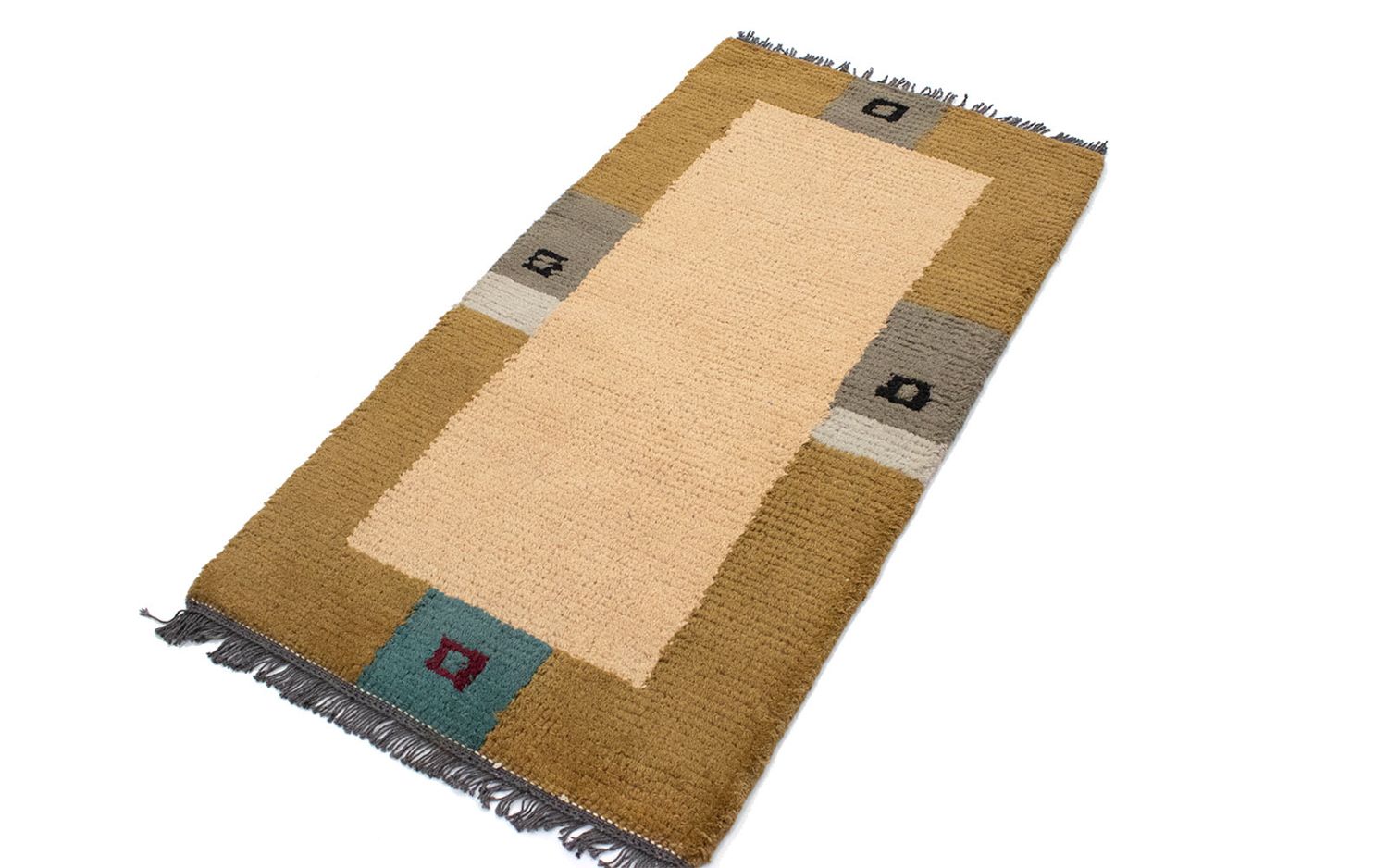 Nepal Teppich 140 x 70 cm - beige