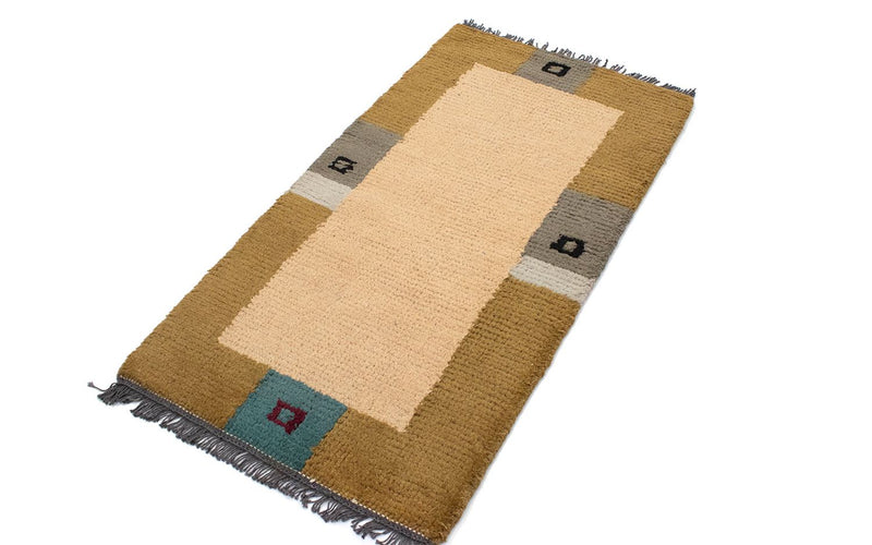 Nepal Teppich 140 x 70 cm - beige