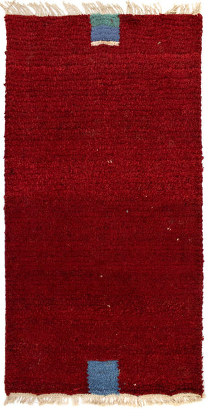 Nepal Teppich 140 x 70 cm - rot