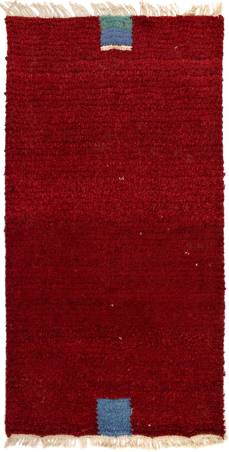 Nepal Teppich 140 x 70 cm - rot