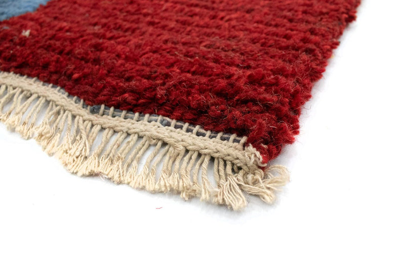 Nepal Teppich 140 x 70 cm - rot