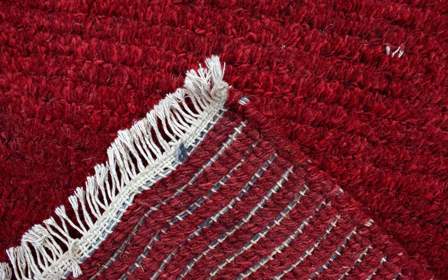 Nepal Teppich 140 x 70 cm - rot