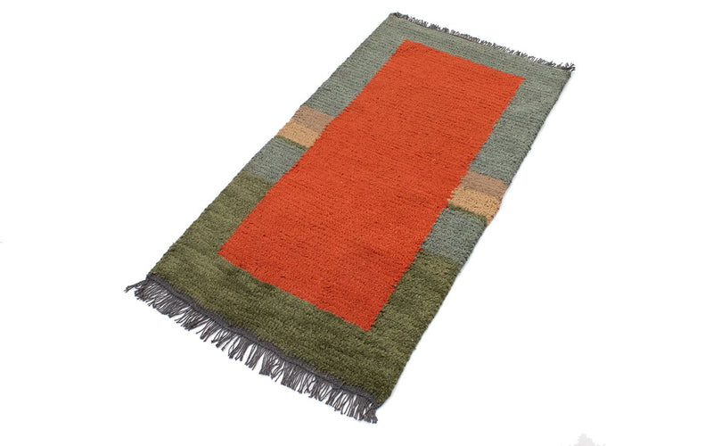 Nepal Teppich 140 x 70 cm - rot