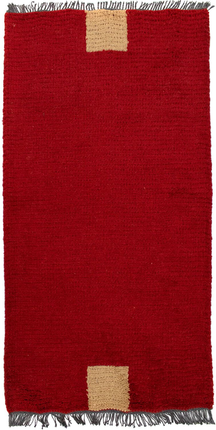 Nepal Teppich 140 x 70 cm - rot