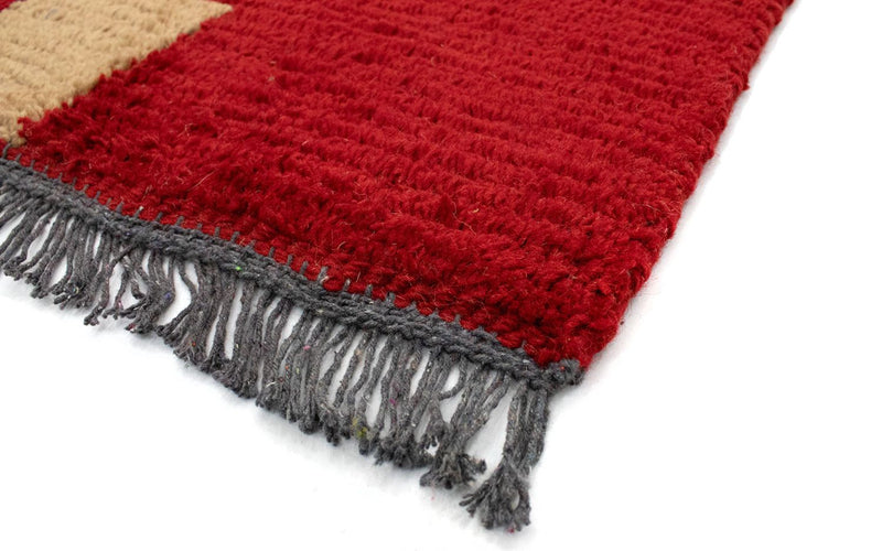 Nepal Teppich 140 x 70 cm - rot