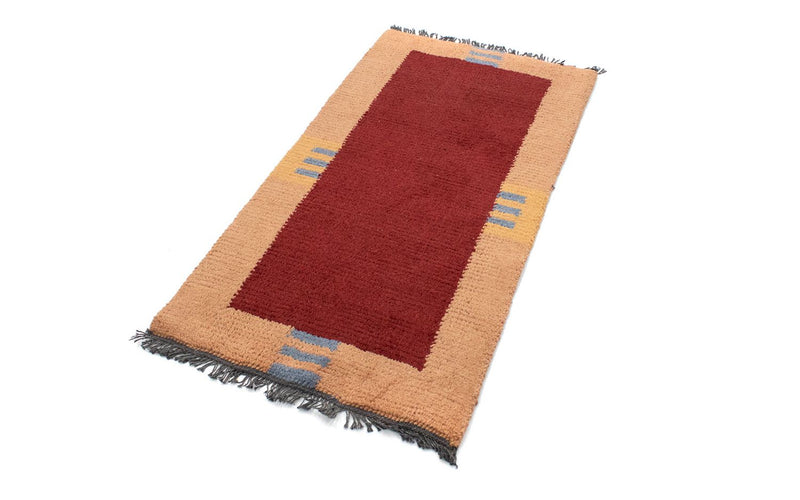 Nepal Teppich 140 x 70 cm - rot
