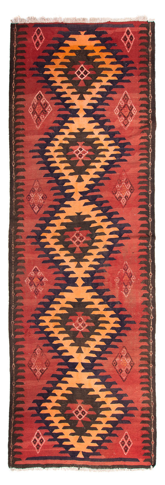 Kelim Teppich - Old 395 x 145 cm - mehrfarbig