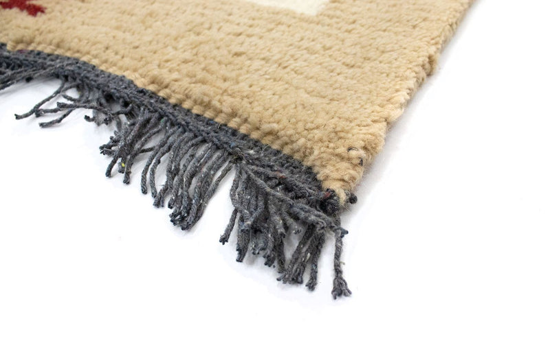 Nepal Teppich 140 x 70 cm - beige