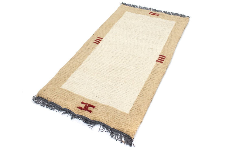 Nepal Teppich 140 x 70 cm - beige