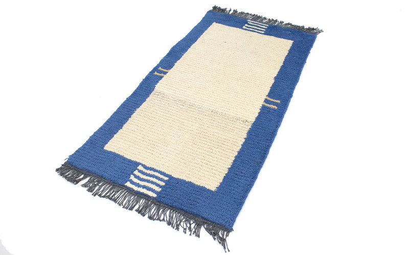 Nepal Teppich 140 x 70 cm - beige