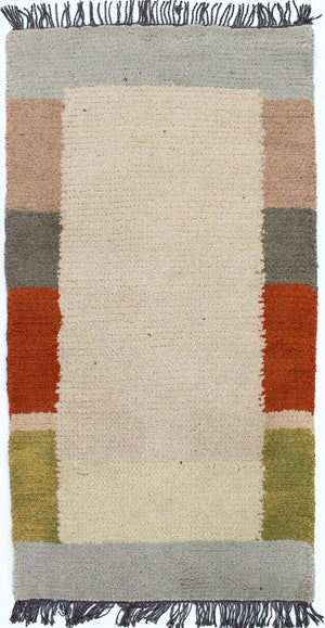 Nepal Teppich 140 x 70 cm - beige