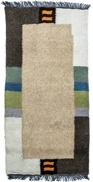 Nepal Teppich 140 x 70 cm - beige