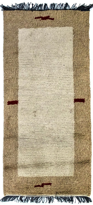 Nepal Teppich 140 x 70 cm - beige