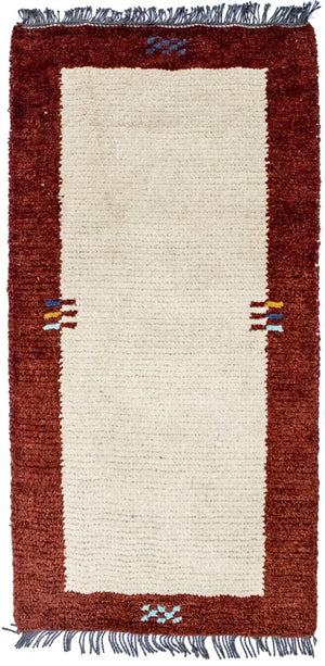 Nepal Teppich 140 x 70 cm - beige