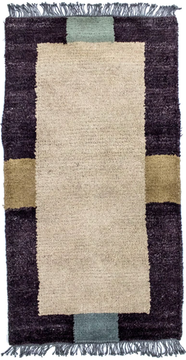 Nepal Teppich 140 x 70 cm - beige