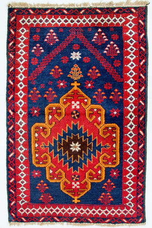 Belutsch Teppich 130 x 82 cm - blau