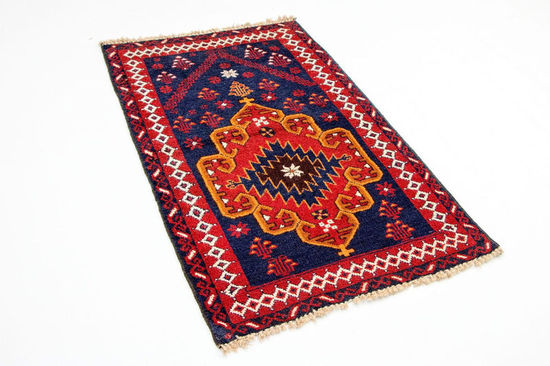 Belutsch Teppich 130 x 82 cm - blau