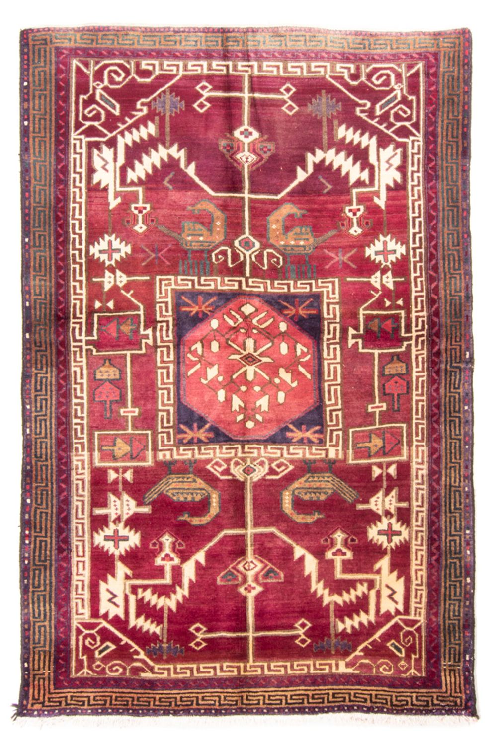 Perserteppich - Nomadic - 250 x 163 cm - weinrot