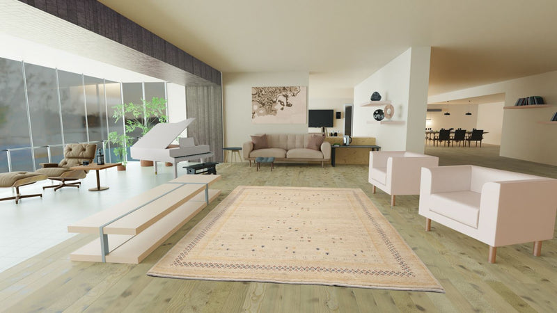 Gabbeh Teppich - Loribaft Indus 250 x 200 cm - beige