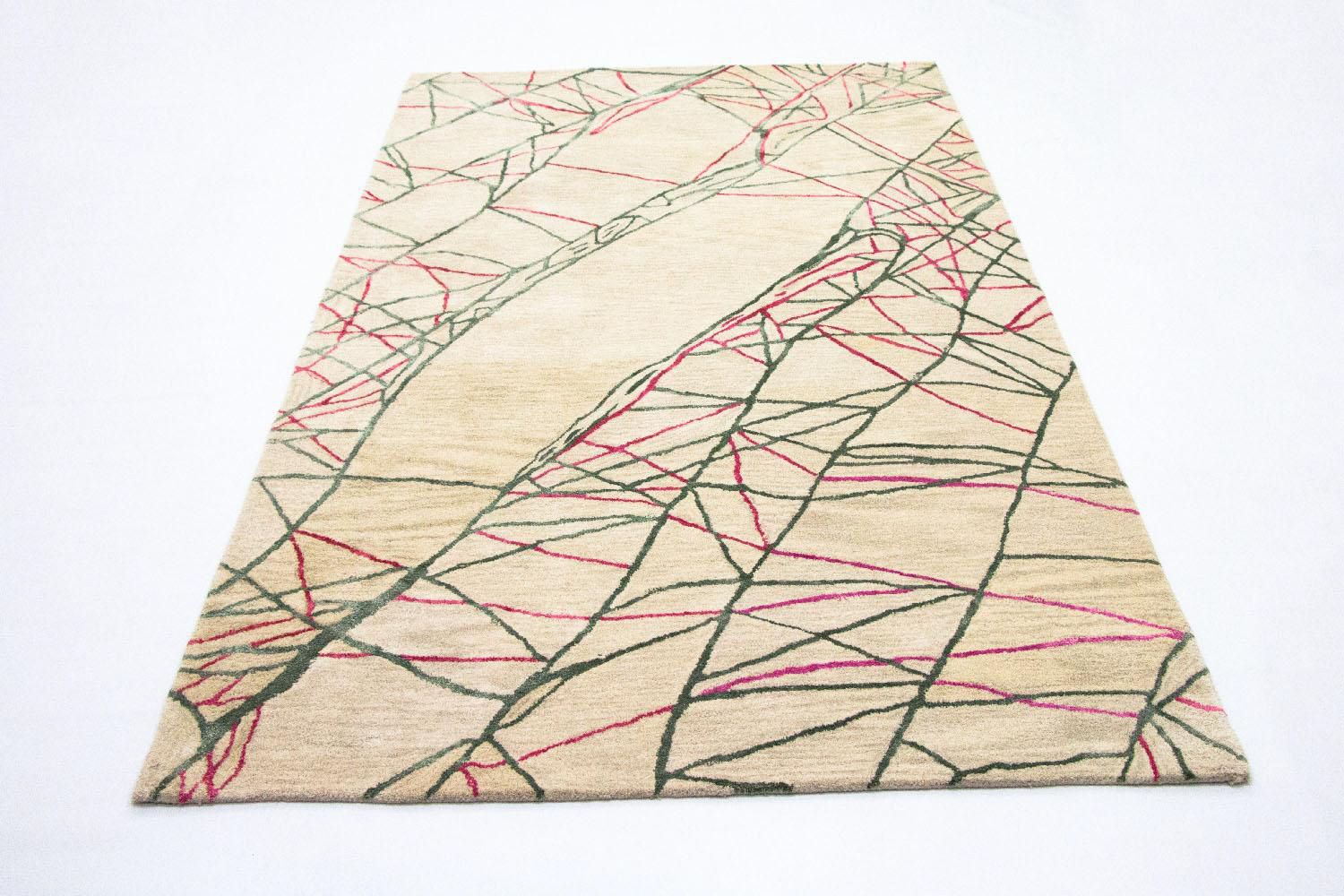 Designer Teppich 242 x 154 cm Wohnzimmer Teppich