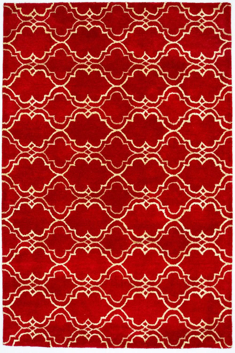 Wollteppich 240 x 152 cm Wohnzimmer Teppich