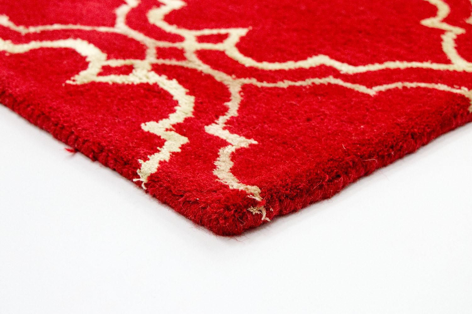 Wollteppich 240 x 152 cm Wohnzimmer Teppich