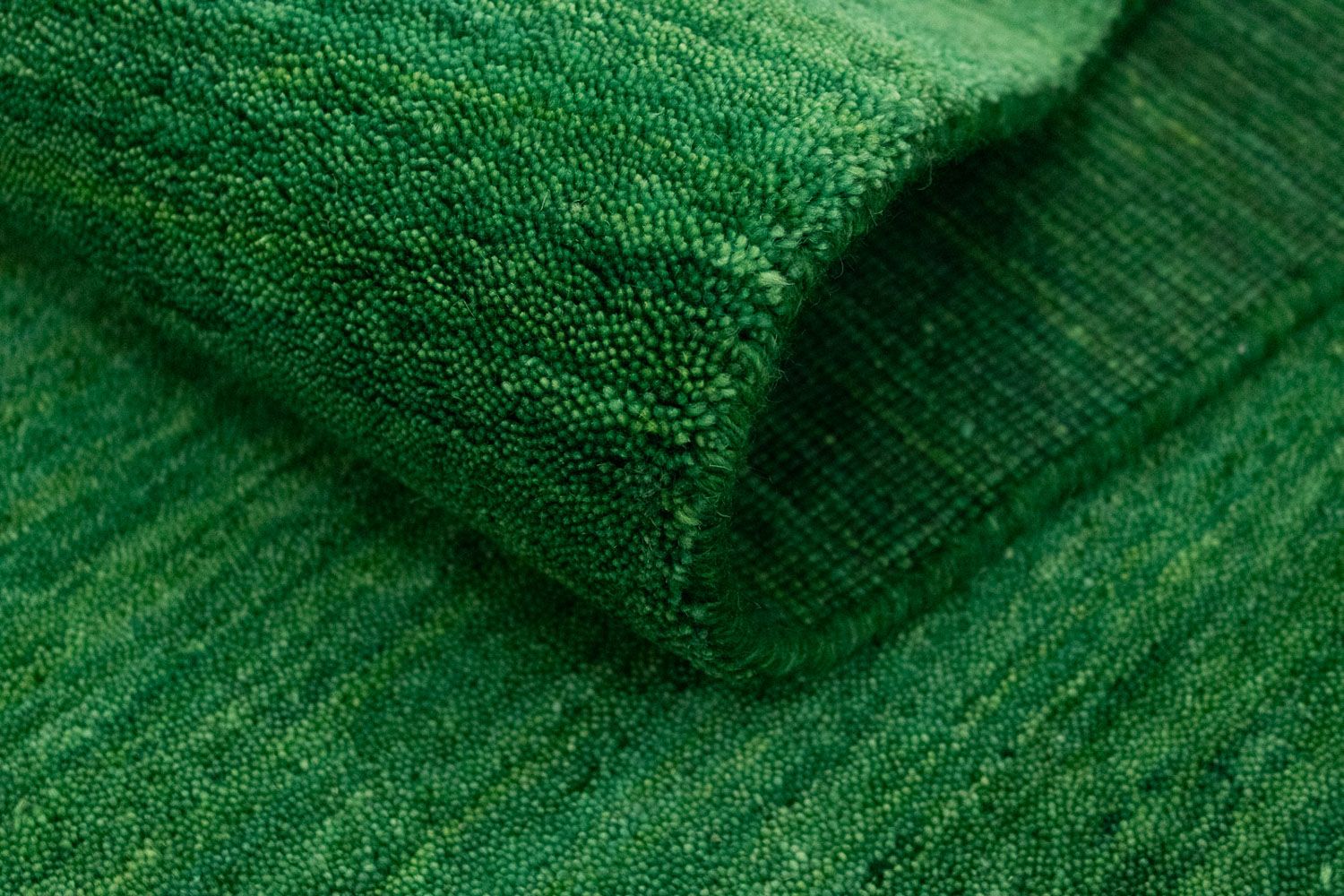 Gabbeh Teppich - Indus 400 x 80 cm - dunkelgrün
